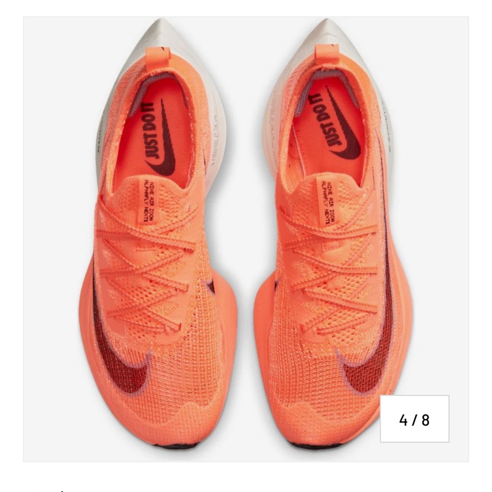 Nike Air Zoom Alphafly Next Bright Orange Sneakers - Picture 3 of 11